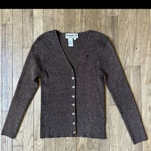 Joseph A Chocolate Button-Up Cardigan